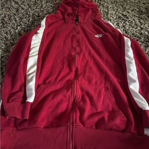 Nike Red Hoodie with White Details